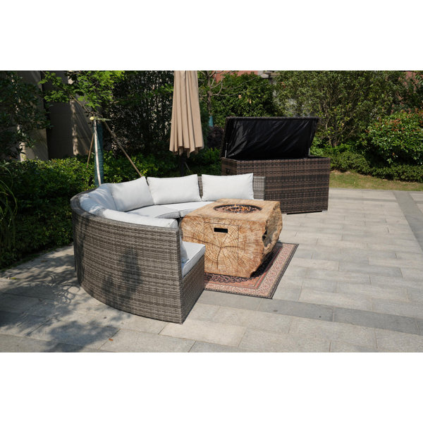 Latitude Run® Wicker/Rattan 6 Person Seating Group with Cushions